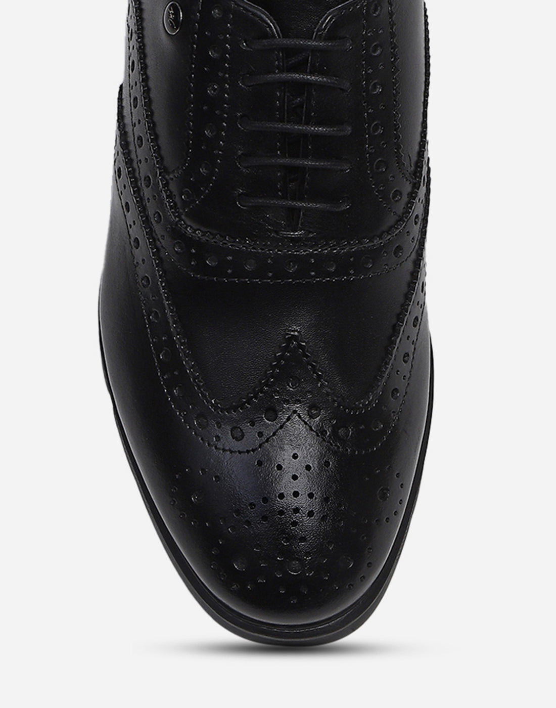 Men Black Lace Up Genuine Leather Formal Brogues