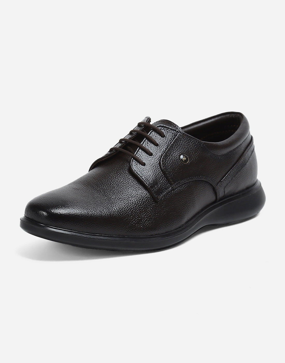 Men Brown Lace Up Genuine Leather Formal Derby