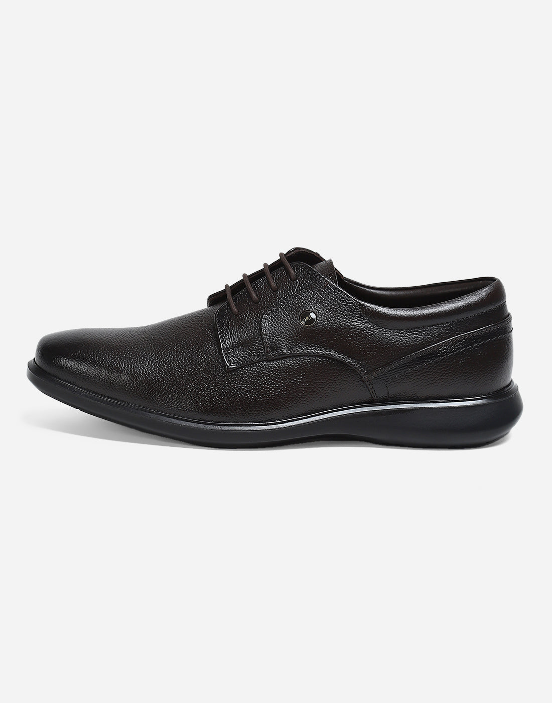 Men Brown Lace Up Genuine Leather Formal Derby