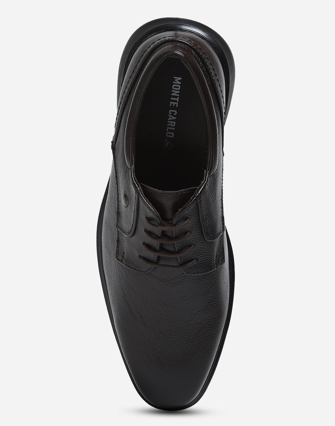 Men Brown Lace Up Genuine Leather Formal Derby