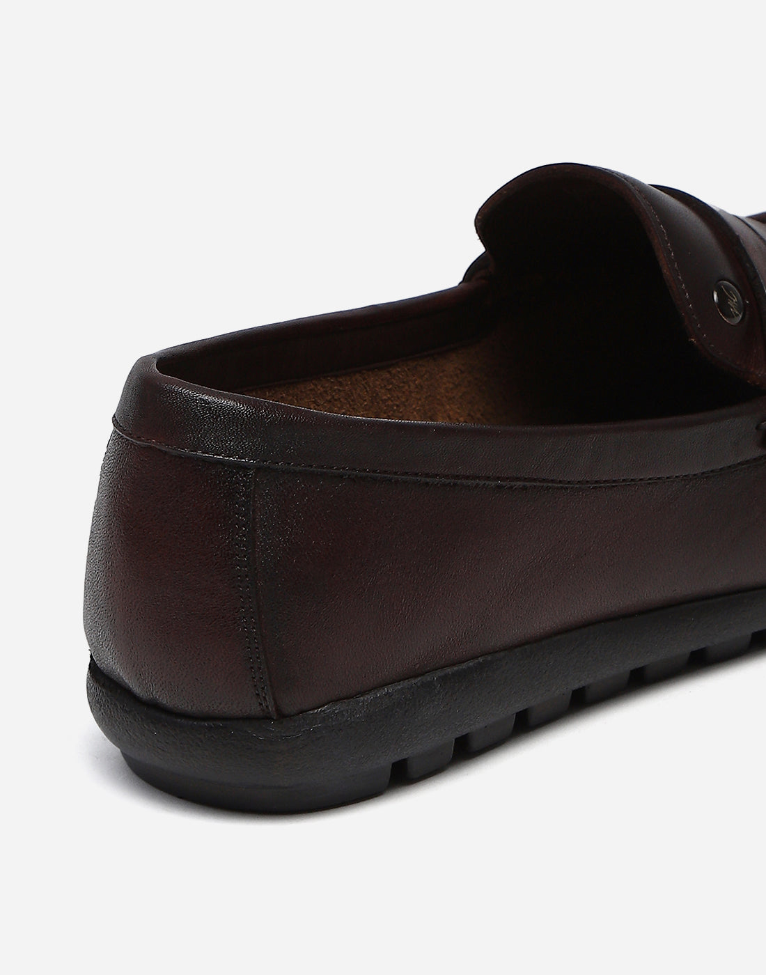 Men Brown Slip on Genuine Leather Penny Loafers