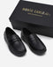 Men Black Slip on Genuine Leather Penny Loafers