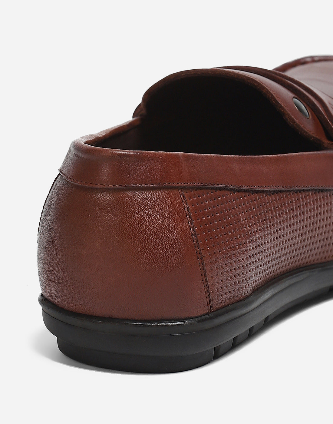 Men Tan Slip on Genuine Leather Loafers