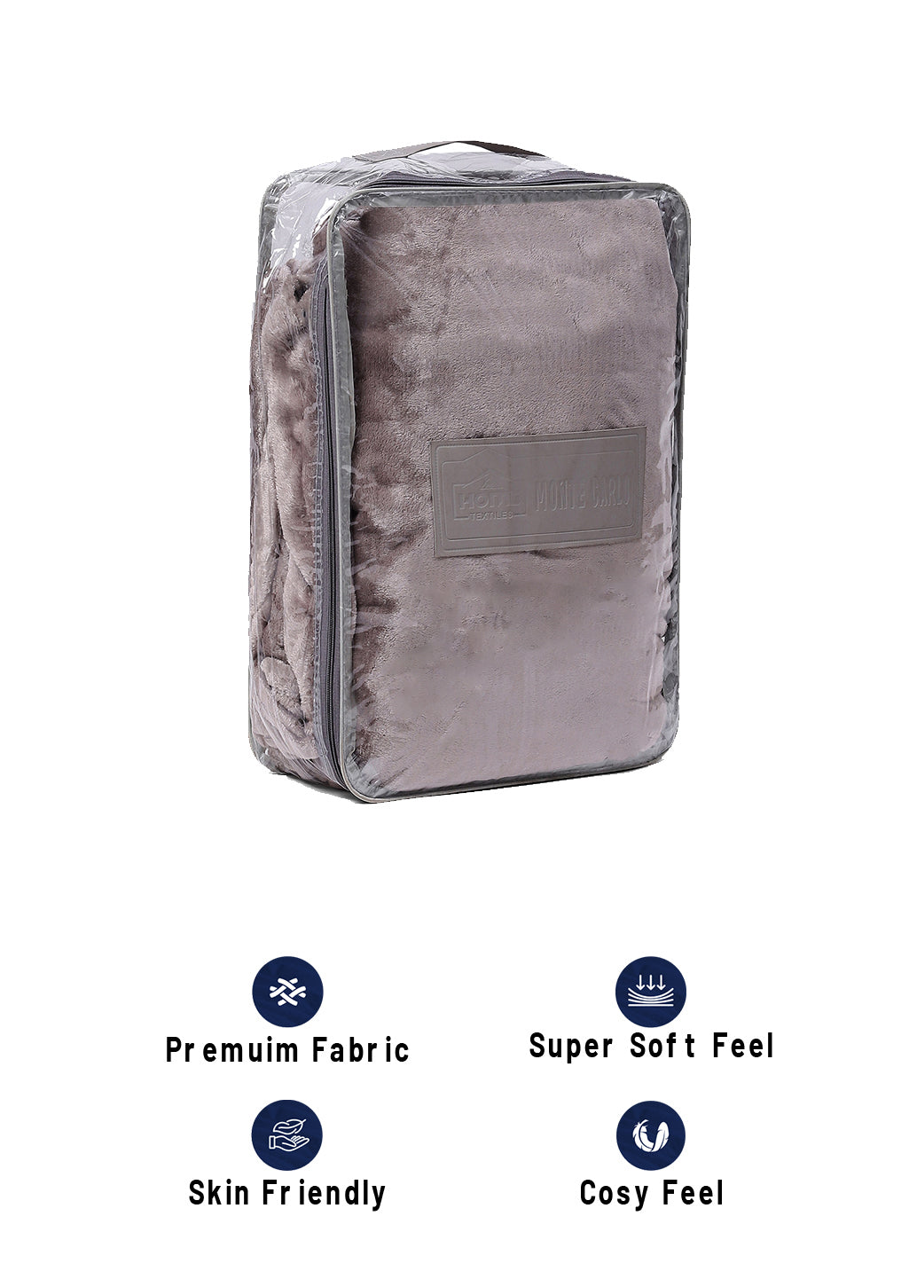 Solid Polyester Double Bed Blanket for AC Room