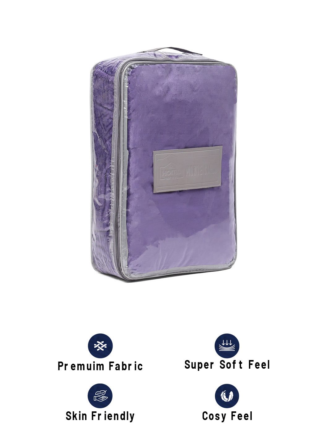 Solid Polyester Double Bed Blanket for AC Room