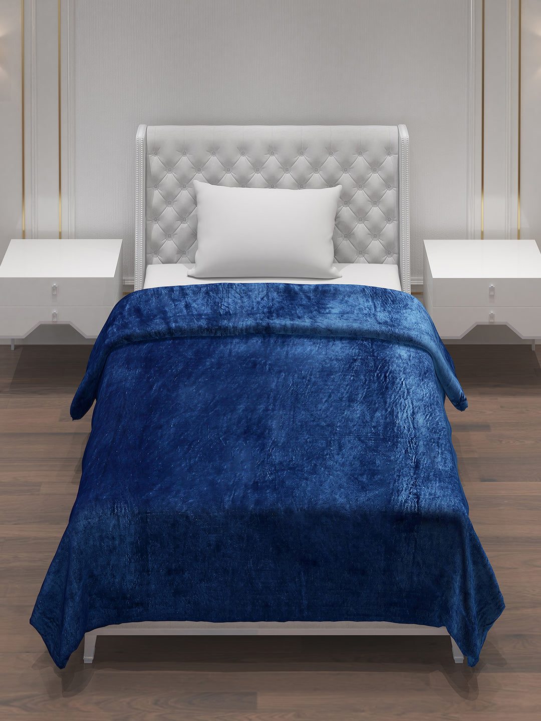 Solid Polyester Single Bed Blanket for AC Room