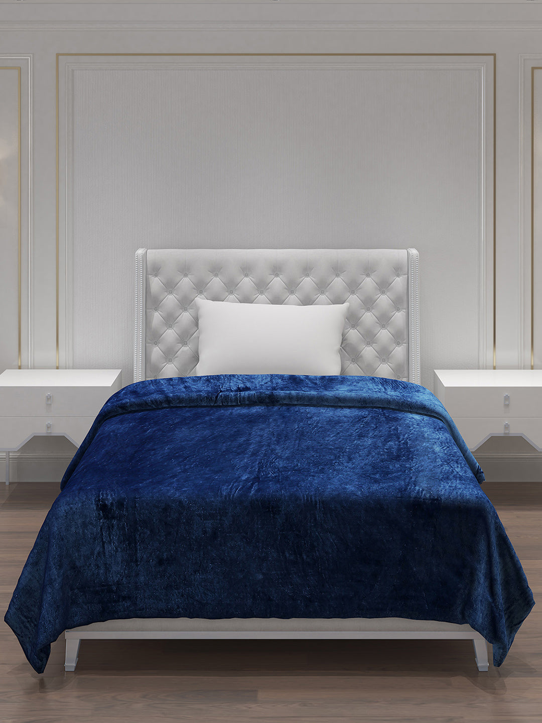 Solid Polyester Single Bed Blanket for AC Room