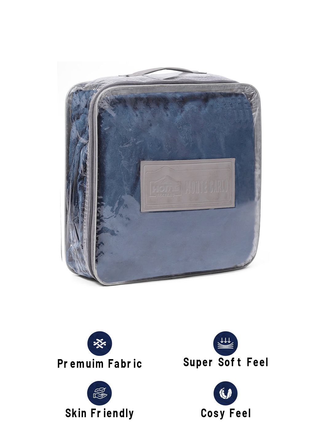 Solid Polyester Single Bed Blanket for AC Room