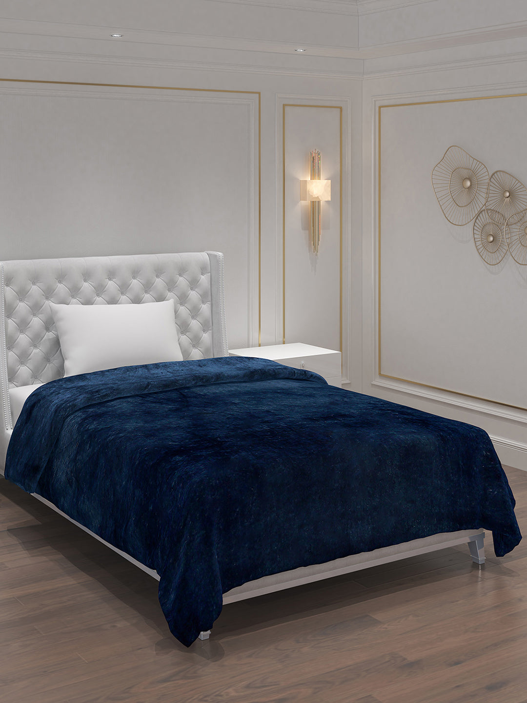 Solid Polyester Single Bed Blanket for AC Room