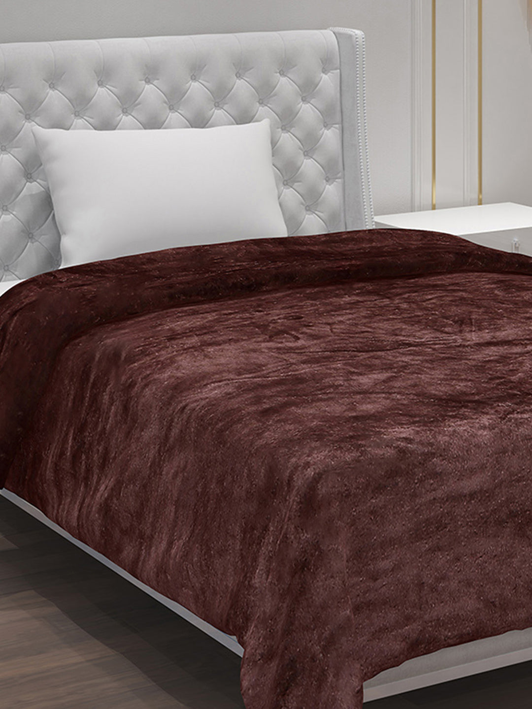 Solid Polyester Single Bed Blanket for AC Room