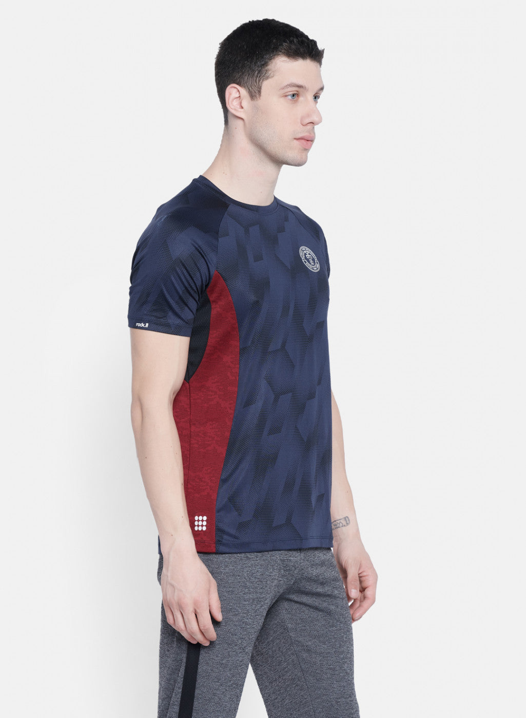 Rock.it Men Navy Blue Printed T-Shirt