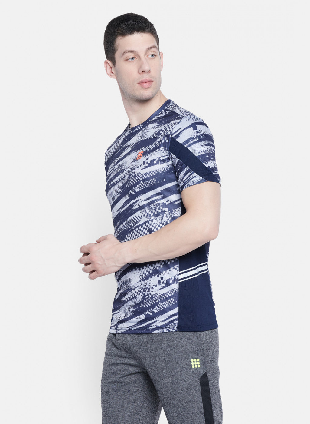 Rock.it Men Navy Blue Printed T-Shirt