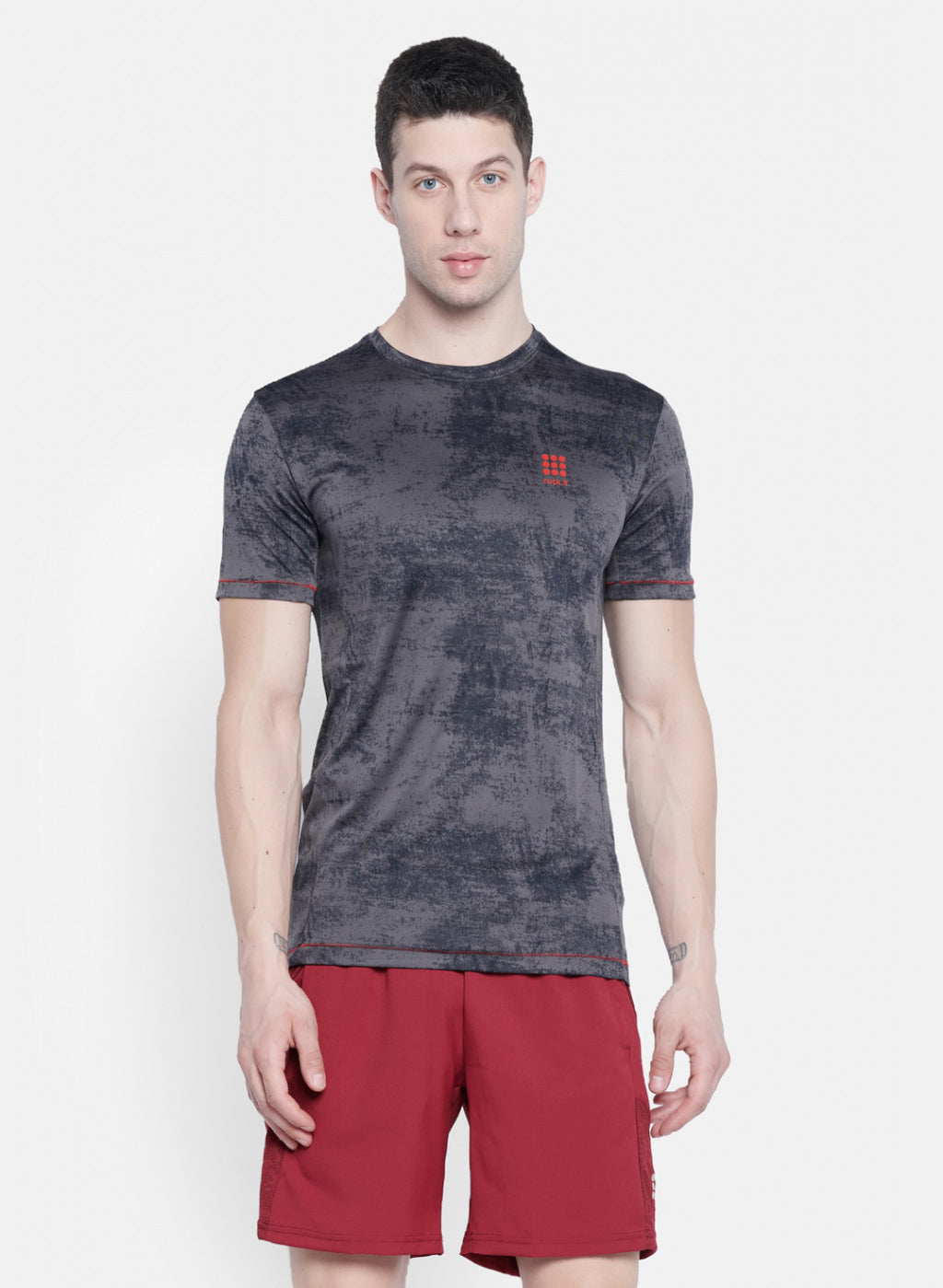 Rock.it Men Grey Printed T-Shirt