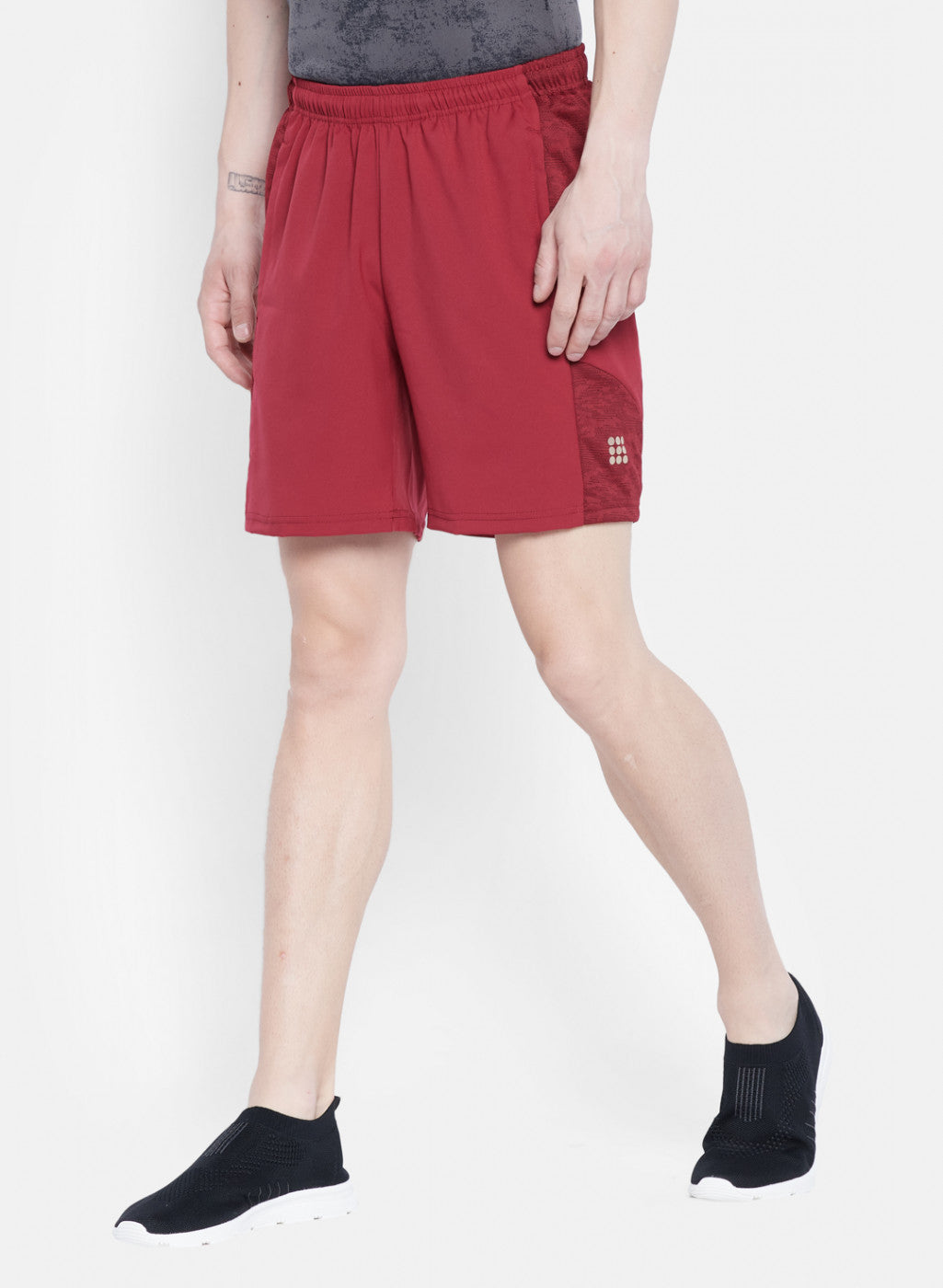 Rock.it Men Maroon Self Design Short