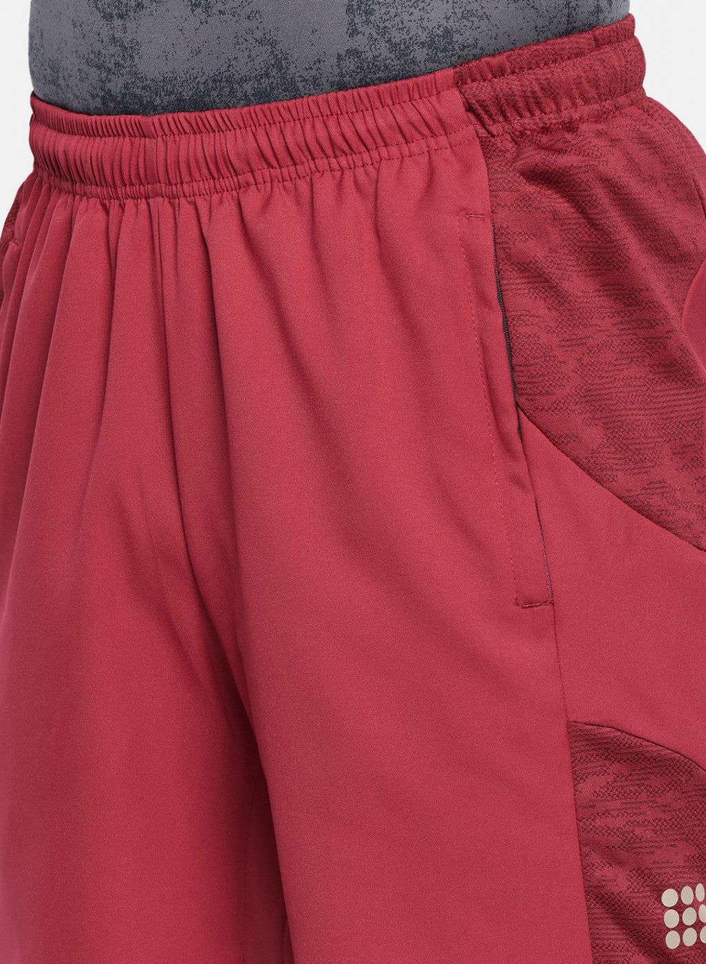 Rock.it Men Maroon Self Design Short