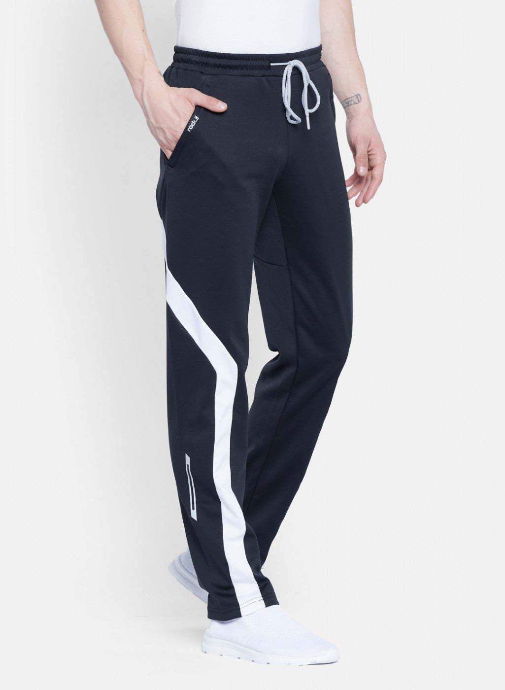 Rock.it Men Black Self Design Lower