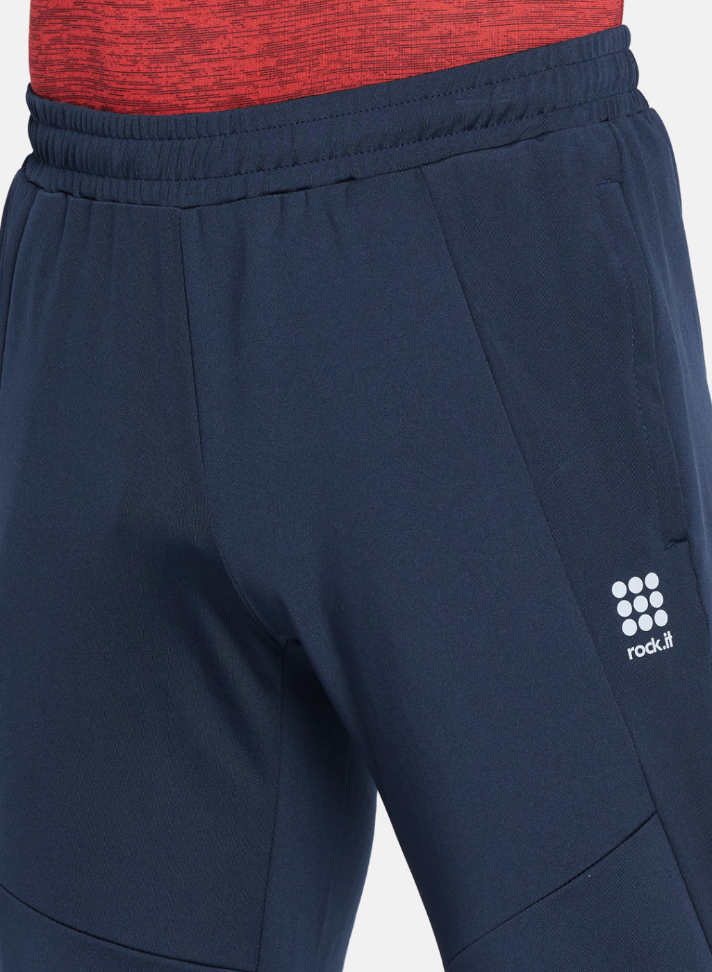 Rock.it Men Navy Blue Self Design Lower