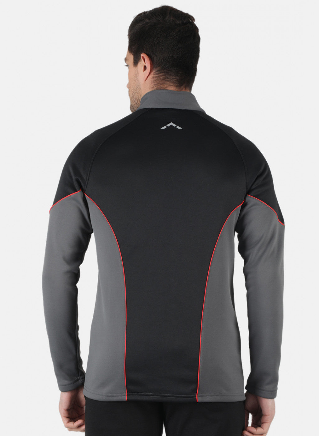 Rock.it Men Grey Self Design Collar Sweatshirt