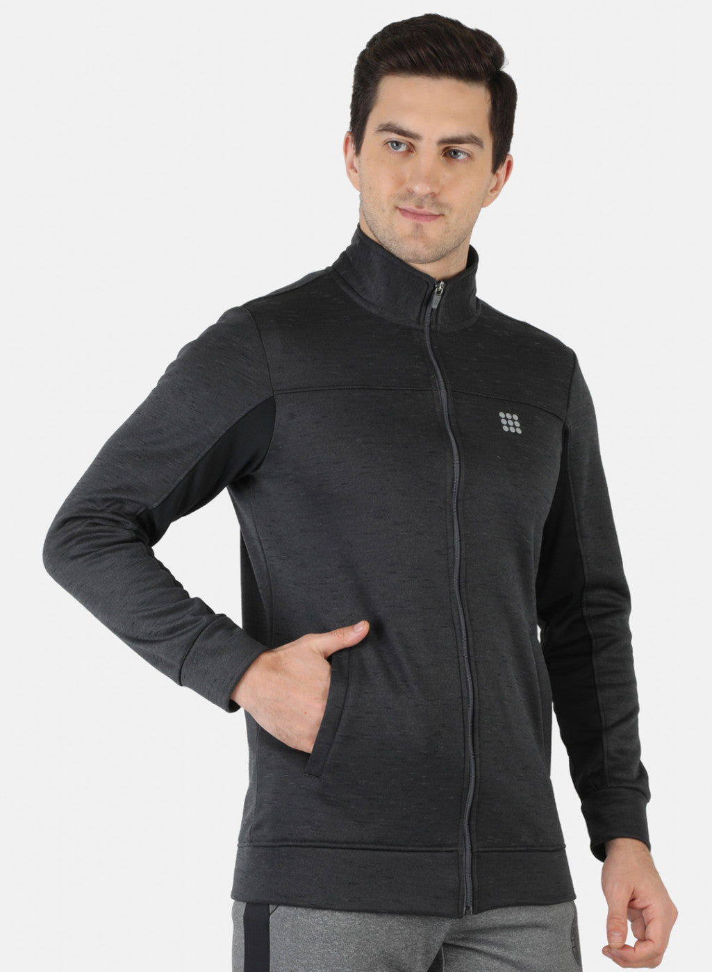 Rock.it Men Grey Solid Sweatshirt