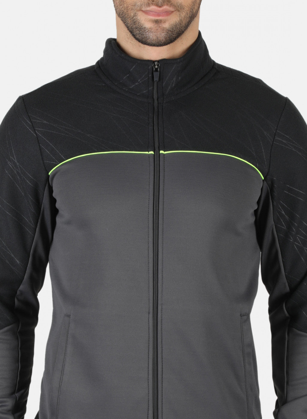 Rock.it Grey Regular Fit Full Sleeve Collar Neck Sweatshirt