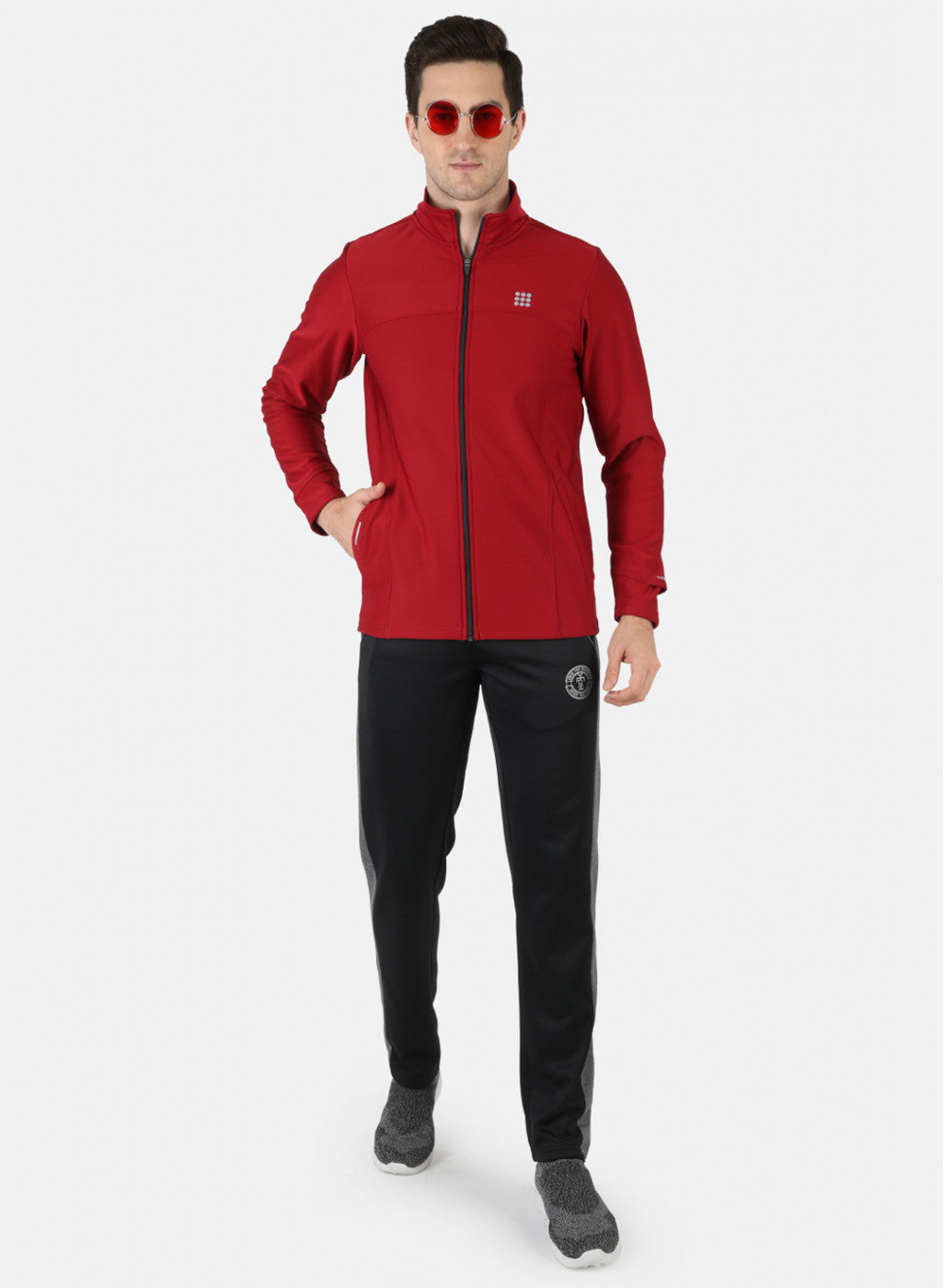 Rock.it Maroon Regular Fit Full Sleeve Collar Neck Sweatshirt