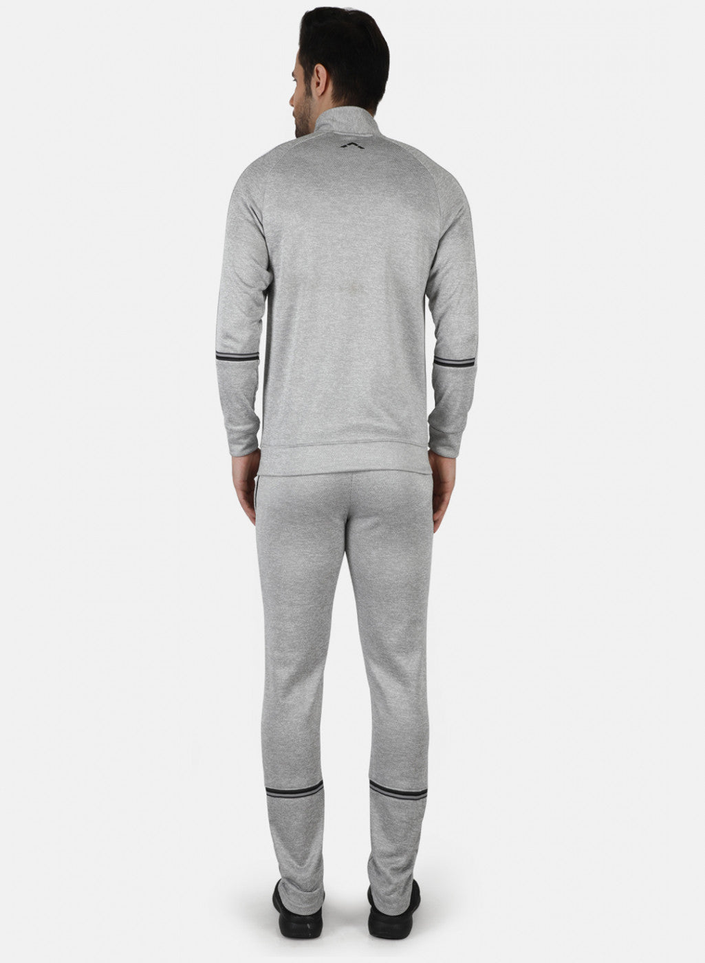 Rock.it Grey Regular Fit Full Sleeve Collar Neck Tracksuit