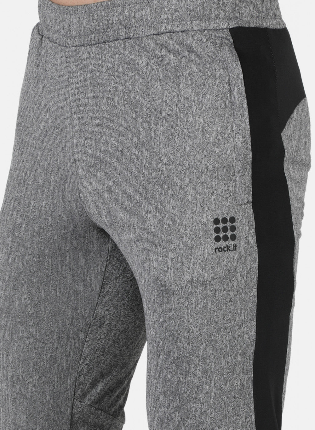 Rock.it Grey Regular Fit Full Sleeve Collar Neck Tracksuit