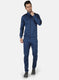 Rock.it Navy Regular Fit Full Sleeve Collar Neck Tracksuit