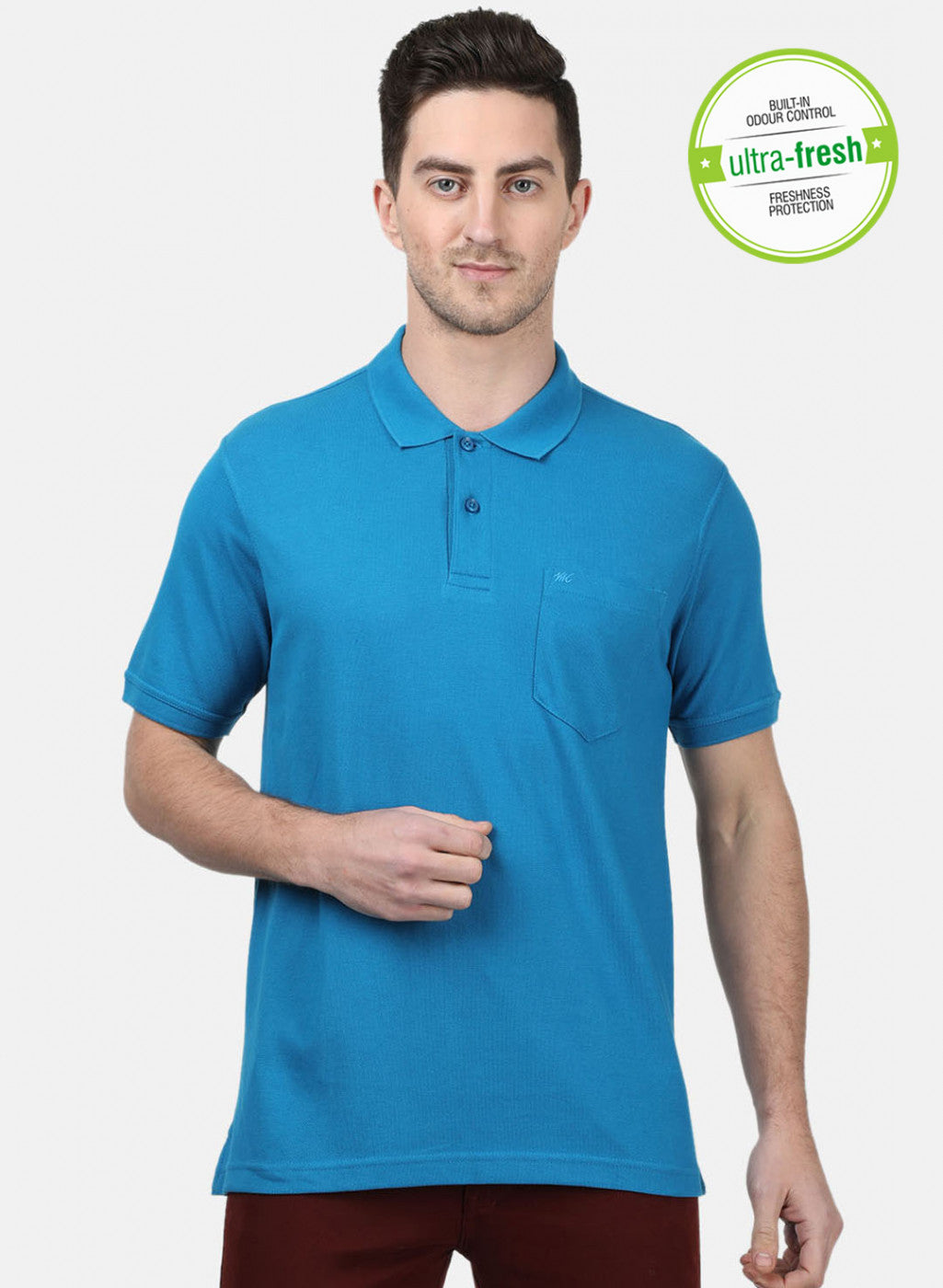 Mens Blue Plain T-Shirts