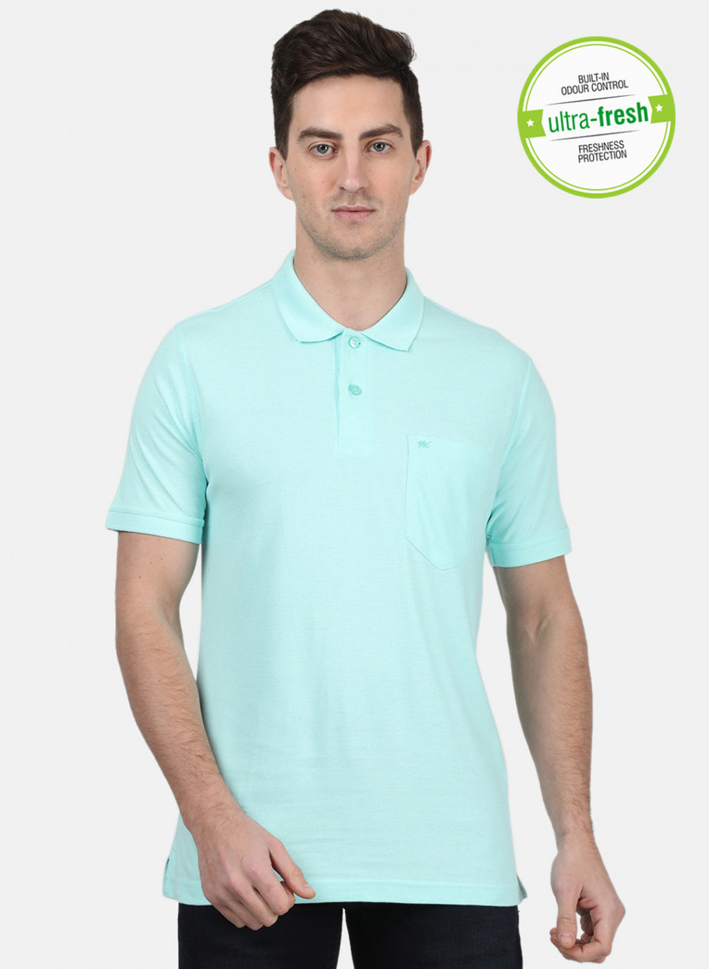 Mens Sky Blue Plain T-Shirt