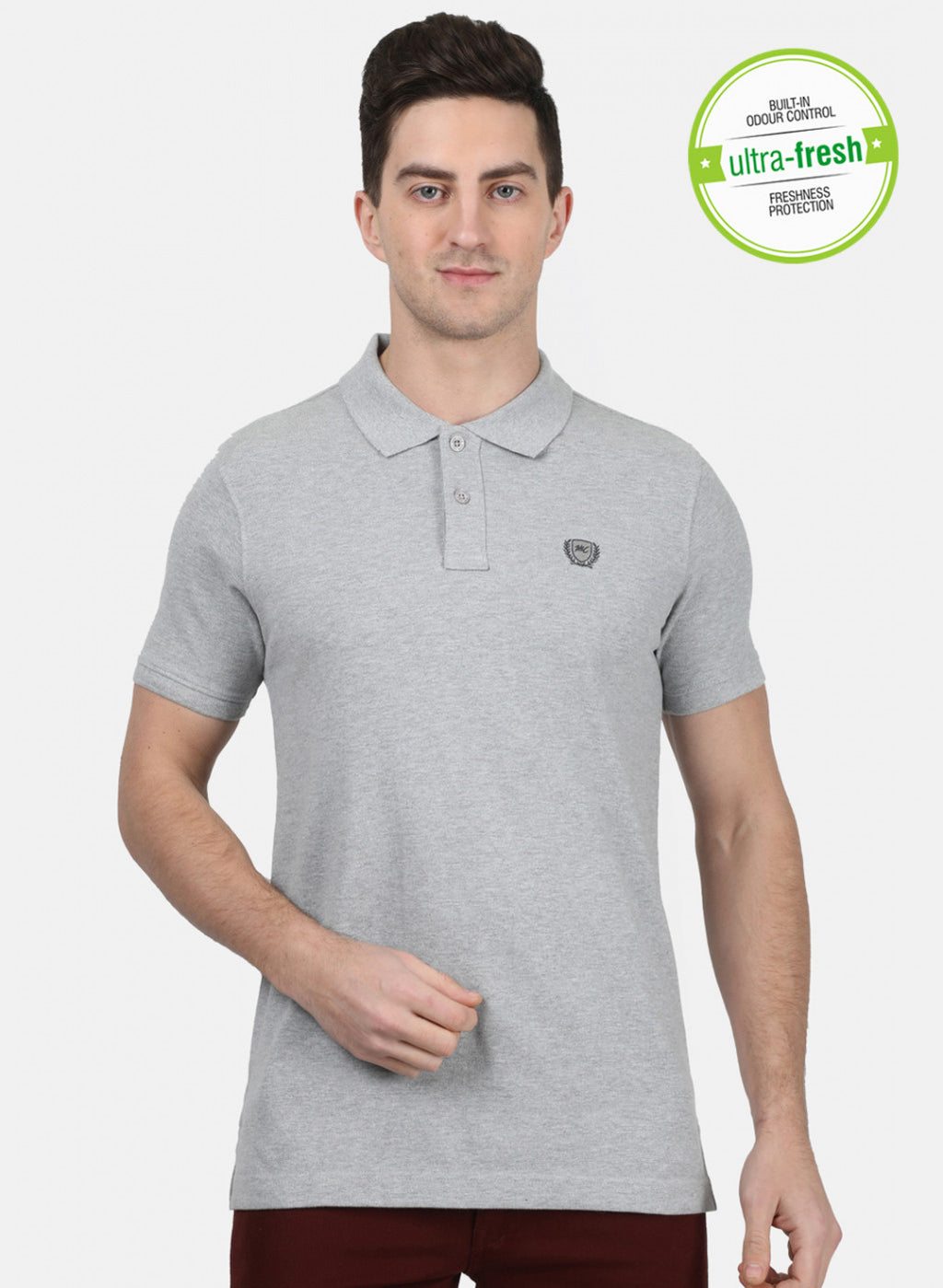 Mens Grey Plain T-Shirt
