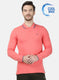 Mens Orange Plain T-Shirt