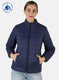 Women Navy Blue Solid Jacket