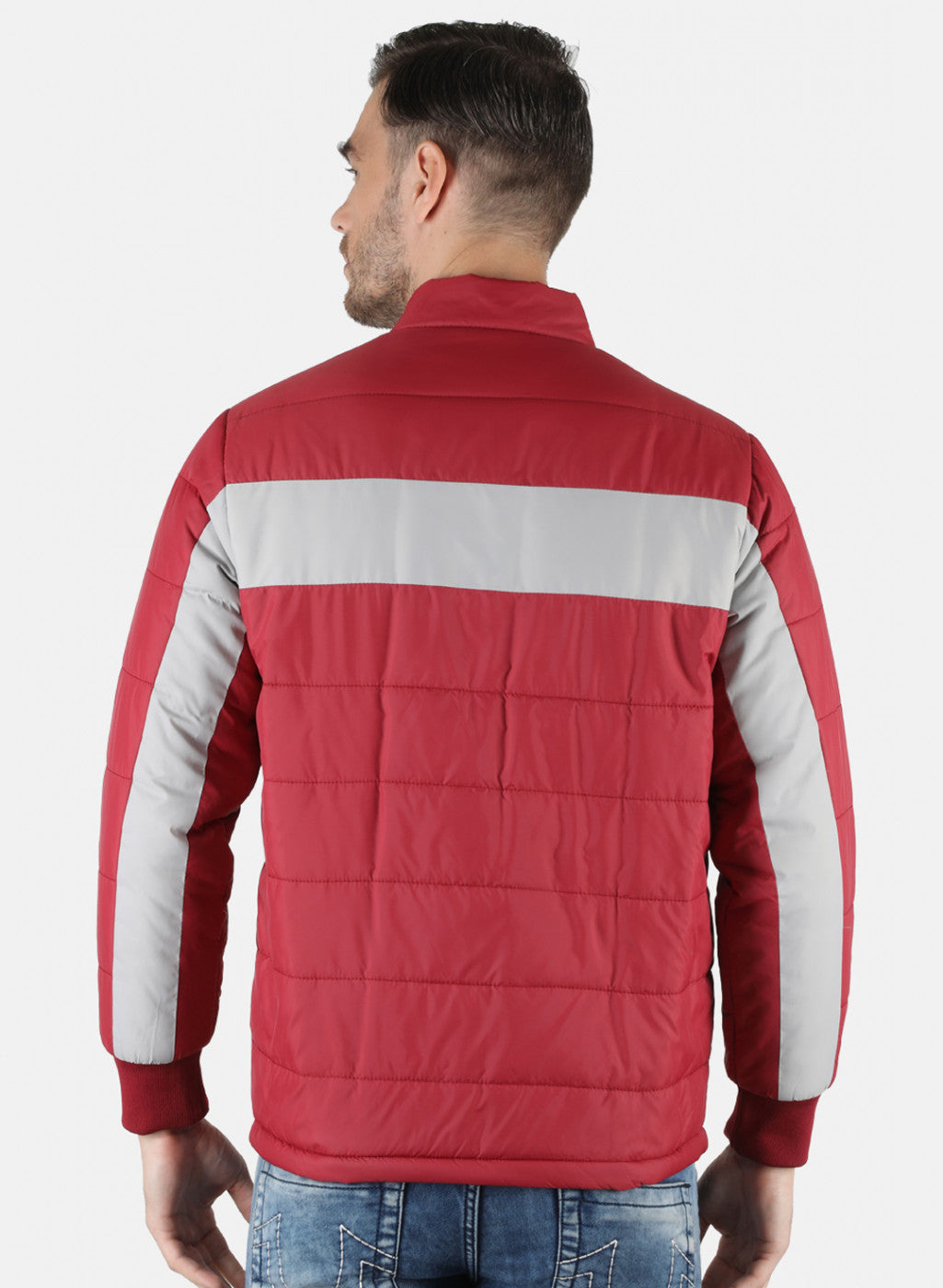 Men Red Solid Jacket