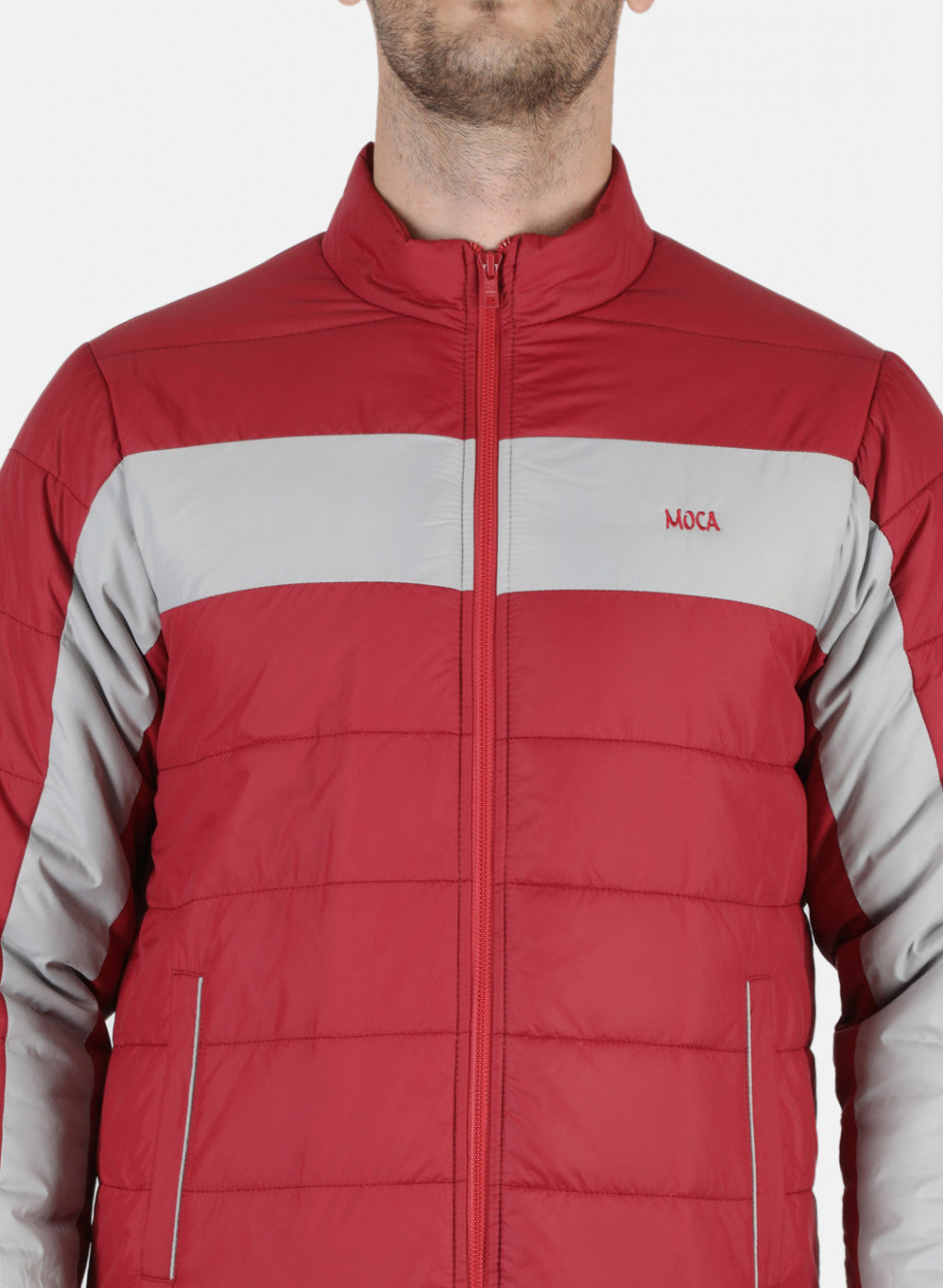 Men Red Solid Jacket