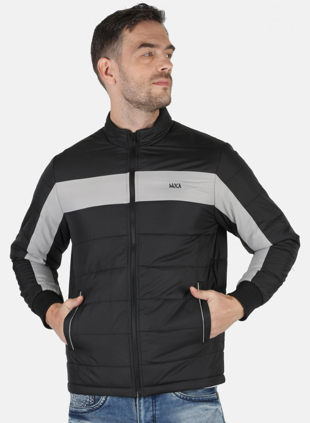 Men Black Solid Jacket