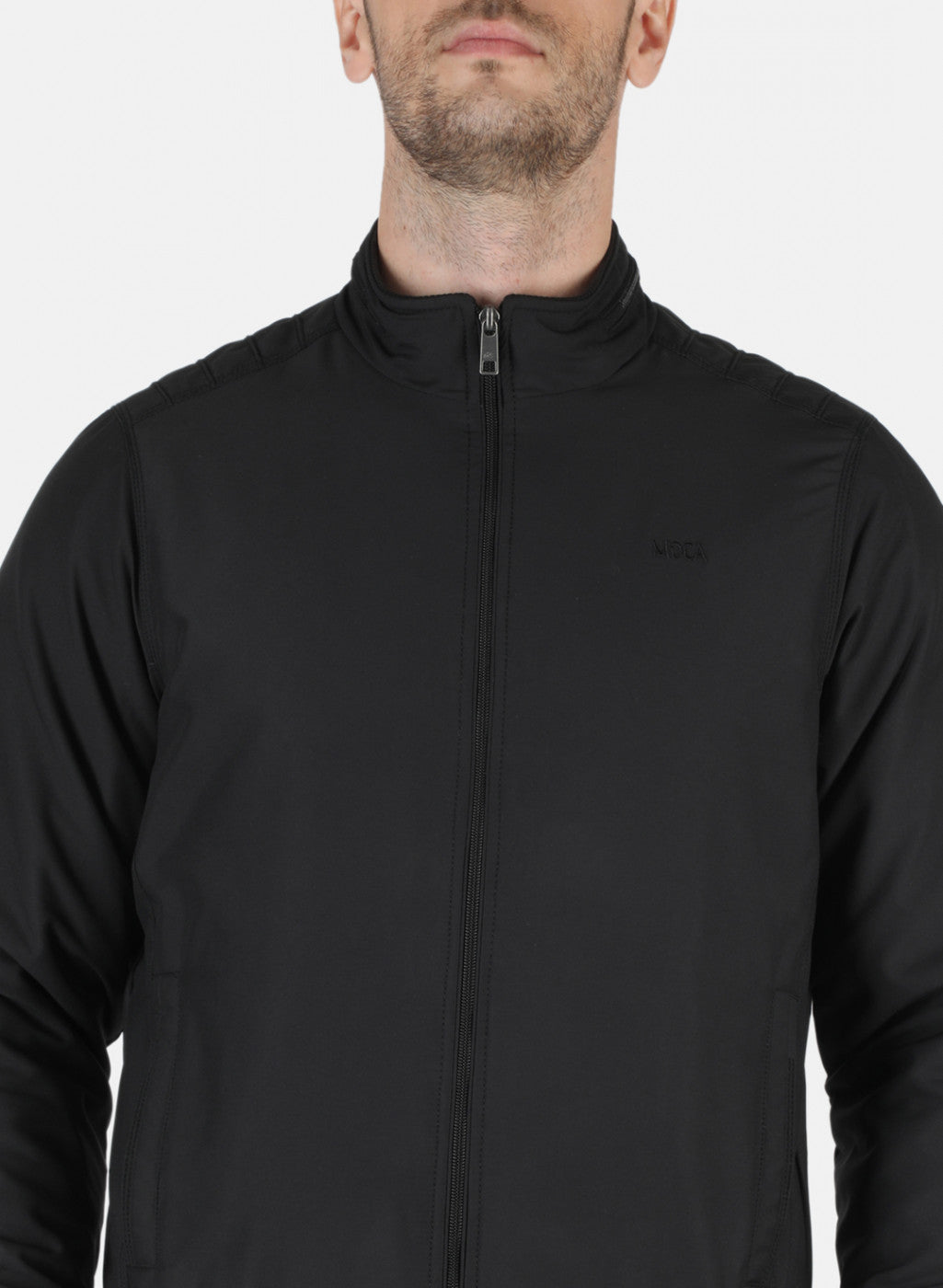 Men Black Solid Jacket