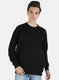 Men Black Solid Sweatshirt