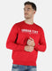 Men Red Printed Sweatshirt