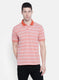 Mens Orange Mixture Stripe T-Shirt