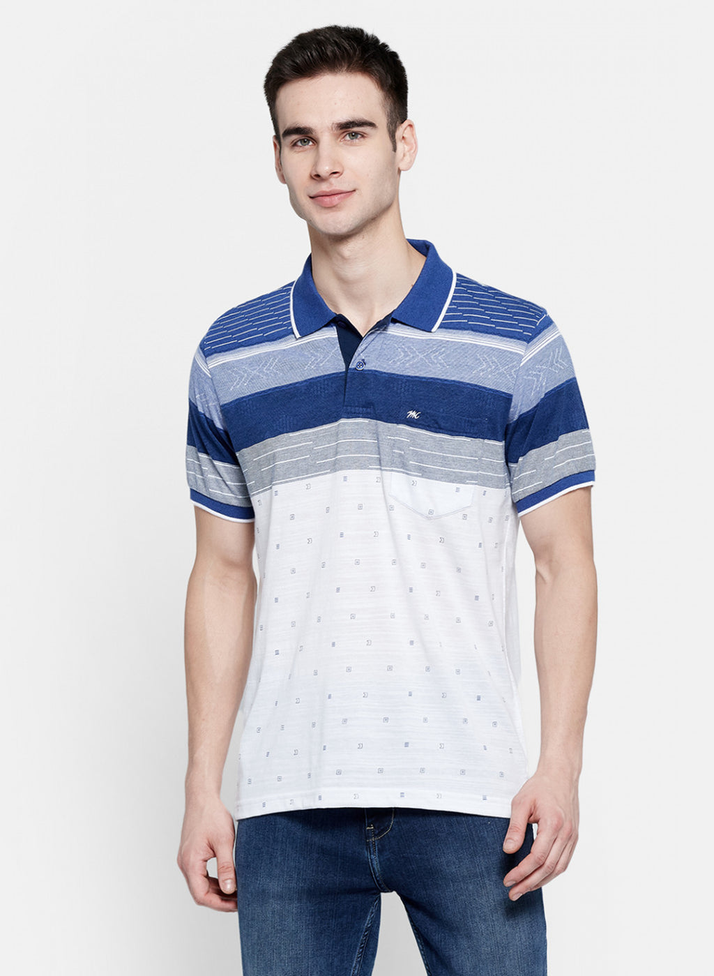 Mens Blue Stripe T-Shirt