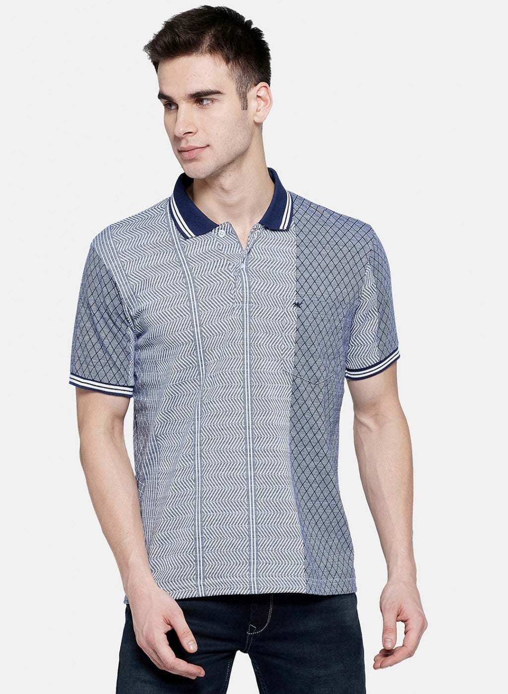 Mens Blue Stripe T-Shirt