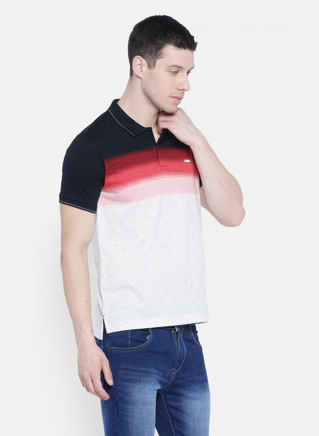 Mens Multicolor Stripe T-Shirt