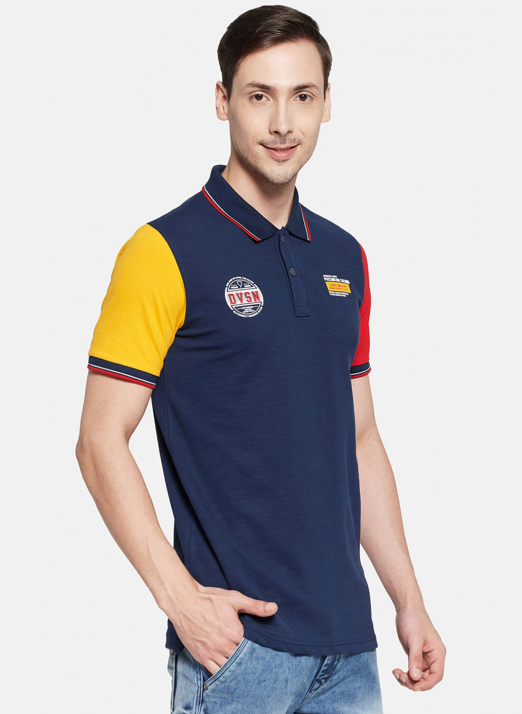 Mens Blue Printed T-Shirt