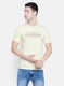 Mens Yellow Printed T-Shirt