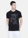 Mens Black Printed T-Shirt