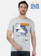 Mens Grey Printed T-Shirt