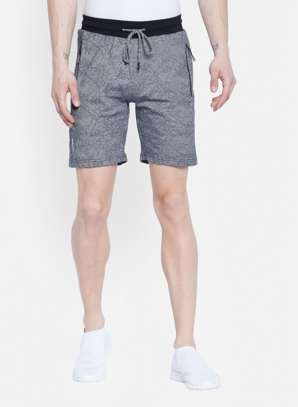 Mens Black Jaquard Bermuda