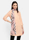 Womens Peach Embroidered Tunic