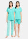 Womens Mint Green Plain Combo Set